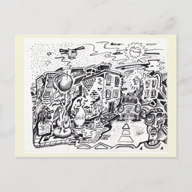 Postal Un paseo nocturno a casa (Anverso)