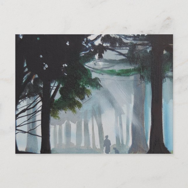 Postal un paseo por el bosque (Anverso)