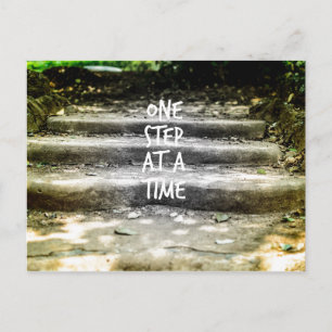 Postal Un paso a la vez Alentar