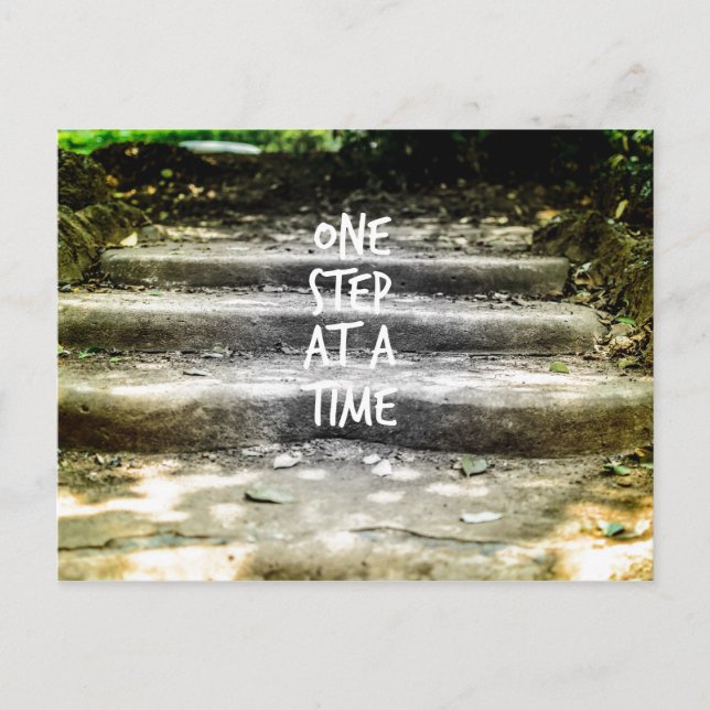 Postal Un paso a la vez Alentar (Anverso)