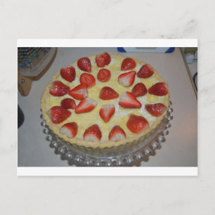 Postal Un pastel de fresa