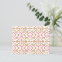 un patrón de flor rosa y blanca sobre un fondo mar