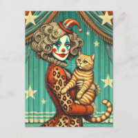 Un payaso circo y su Ginger Kitty