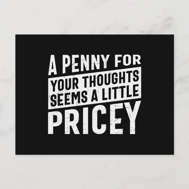 Postal Un penique para tus pensamientos (Anverso)