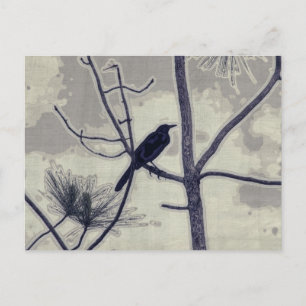 Postal Un pequeño Birdie- Adiós Blackbird