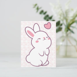 Postal Un pequeño conejo hecho de sentimientos