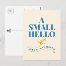 Un pequeño diseño de tipografía juguetona de hola