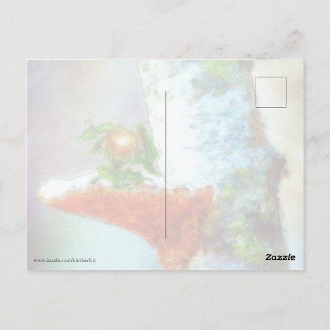 Postal Un pequeño dragón duerme (Reverso)