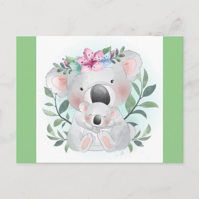 Postal Un pequeño Koala (Anverso)