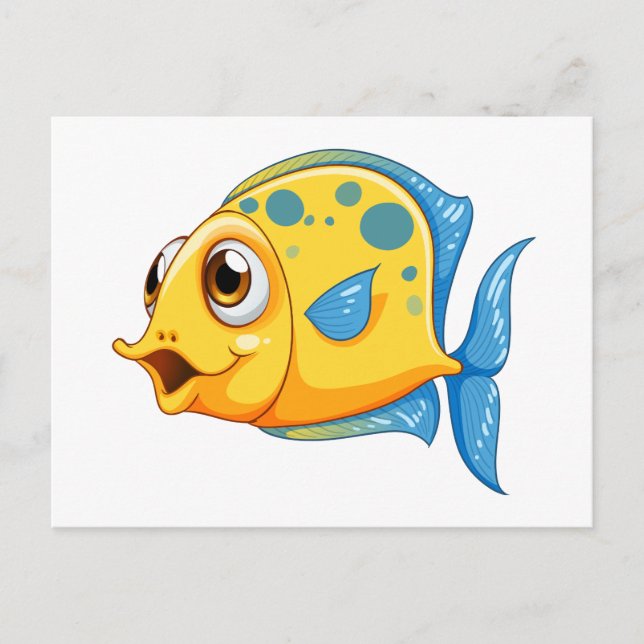Postal Un pequeño pez amarillo (Anverso)