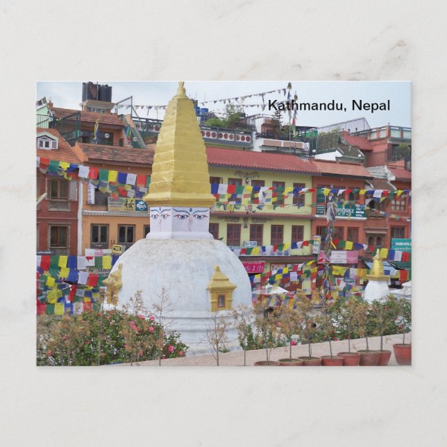 Postal Un pequeño Stupa en Katmandu (Anverso)
