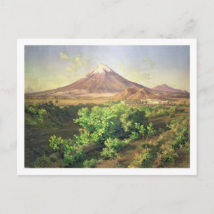 Postal Un pequeño volcán en el campo mexicano, 1887