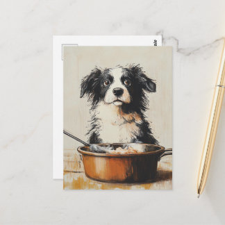Postal Un Perro Muy Bueno Deja la Comida Sola