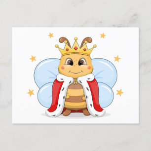 Postal Un personalizado de abejas rey.