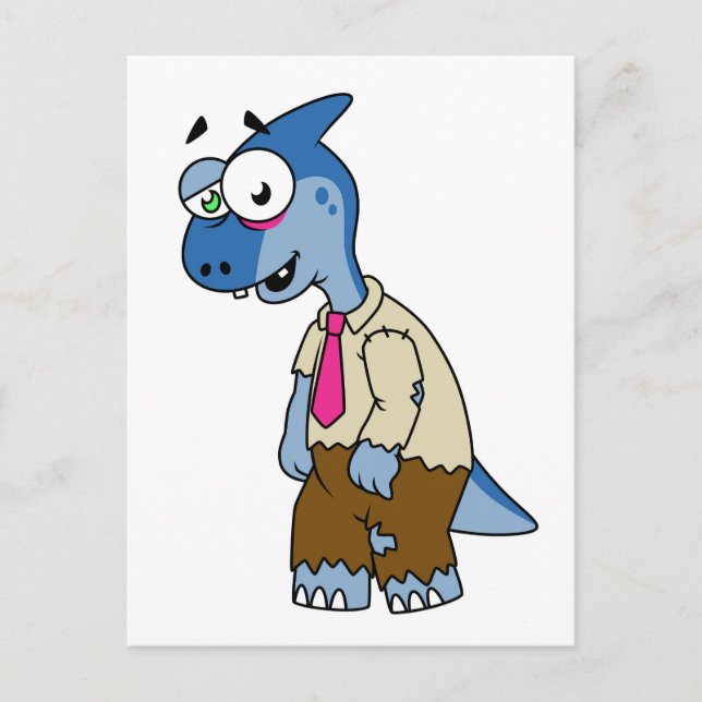 Postal Un Personalizado Parasaurolophus Se Vestió Como Un (Anverso)