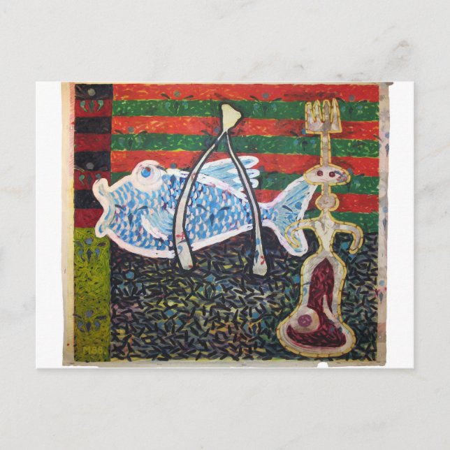 Postal Un pescado a Wish y Miro (Anverso)