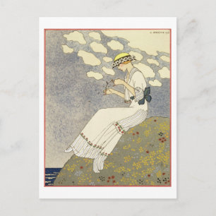 Postal Un Peu..., diseño para un vestido de campo de Paqu