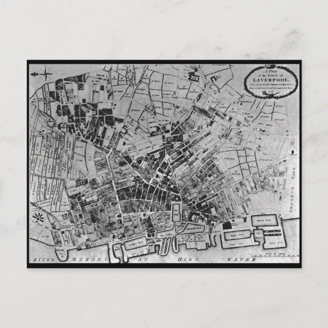 Postal Un plan de Liverpool de 1796 (Anverso)