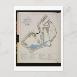 Postal Un plan de los jardines de Richard Grenville, Duke
