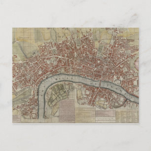 Postal Un plan nuevo y exacto de las ciudades de Londres