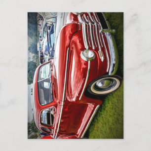 Postal Un Plymouth Special Deluxe Coupe rojo