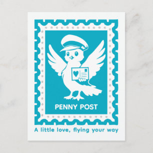 Postal Un poco de amor volando hacia ti Penny Post
