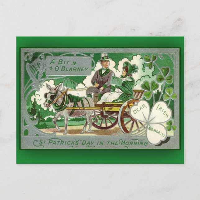 Postal Un poco O' Blarney St. Patrick's Day Card (Anverso)