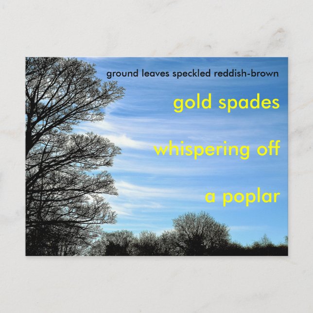 Postal Un poema para otoño (Anverso)