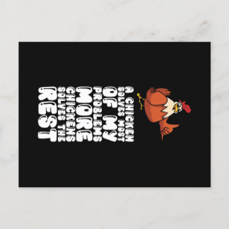 Postal Un Pollo Resuelve La Mayoría De Mis Problemas Más