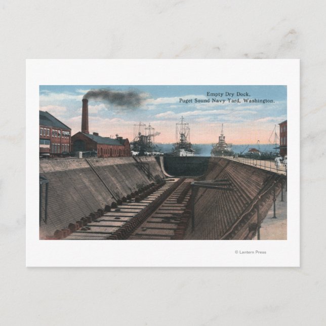 Postal Un polo seco vacío, un barco de la marina (Anverso)