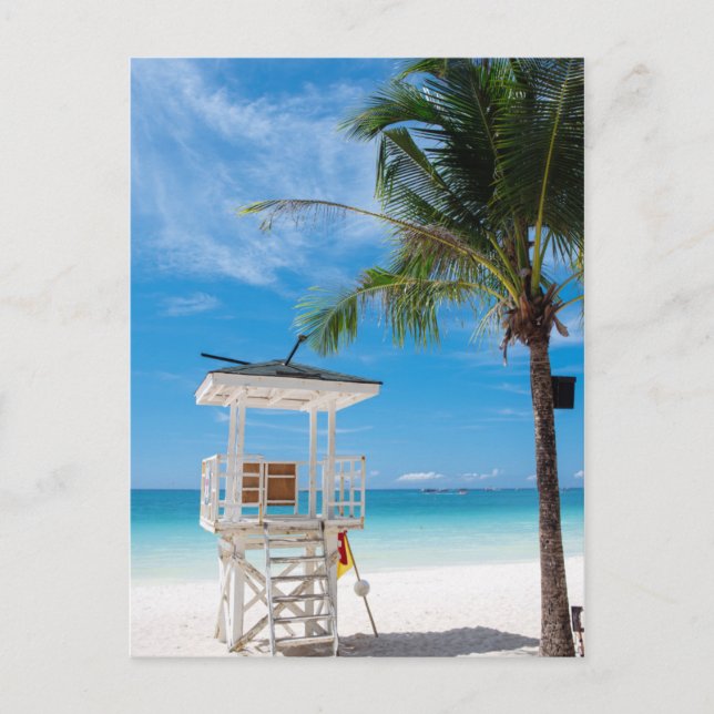 Postal Un post de un socorrista | Playa Blanca, Boracay (Anverso)