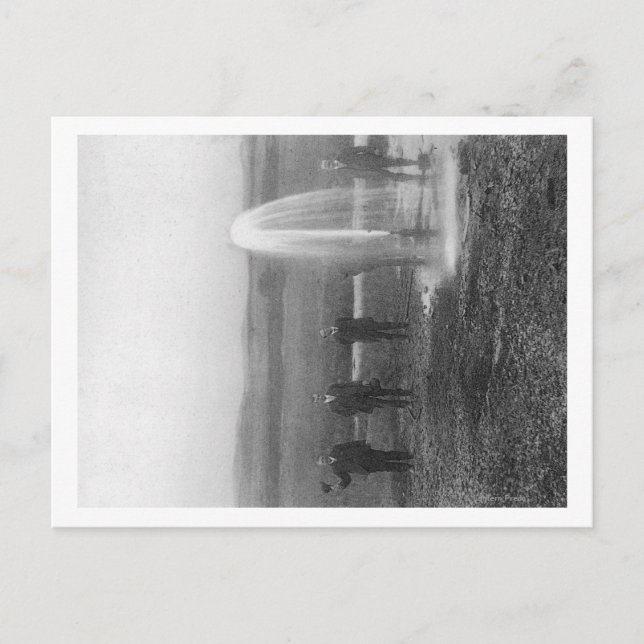 Postal Un pozo flotante en la cuenca del Judith, Montana (Anverso)