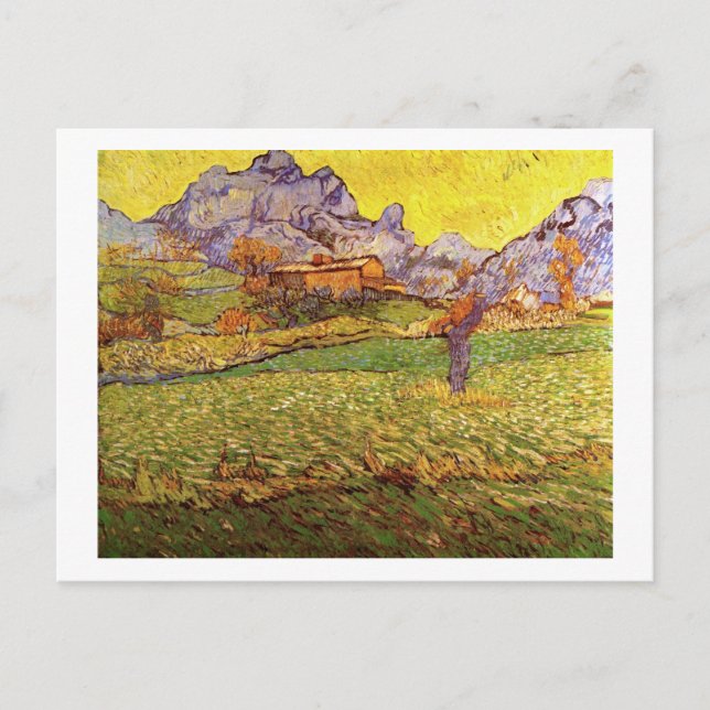 Postal Un prado en las montañas, Vincent van Gogh (Anverso)