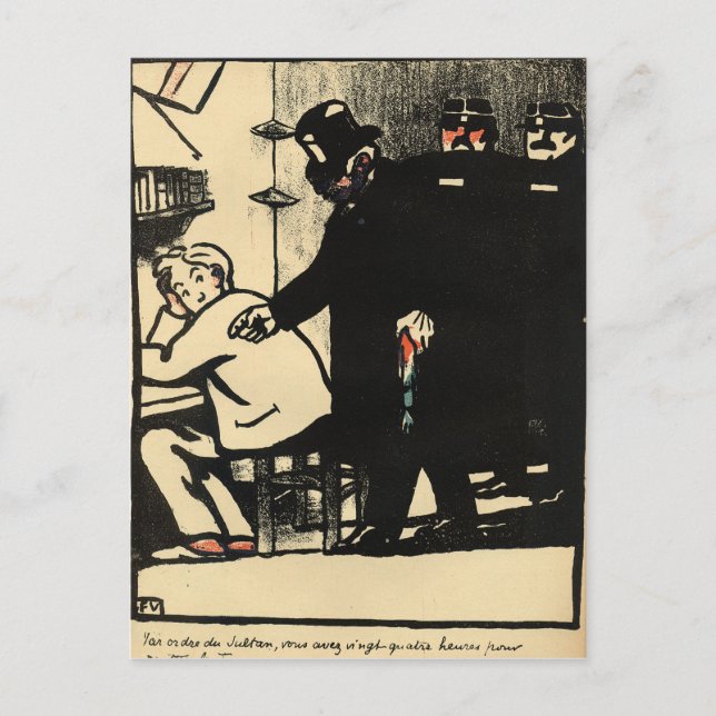 Postal Un prisionero es exiliado de Crímenes y (Anverso)