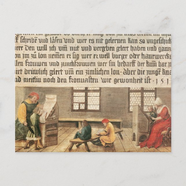 Postal Un profesor de escuela (Anverso)