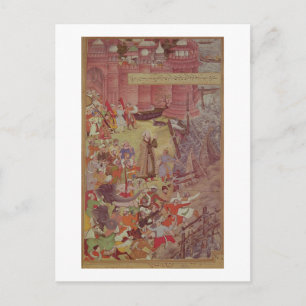 Postal Un puente de botes roto por Akbar (r.1556-1605) en