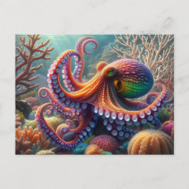 Postal Un pulpo colorido