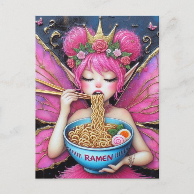 Postal Un Ramen para comer productos lácteos (Anverso)