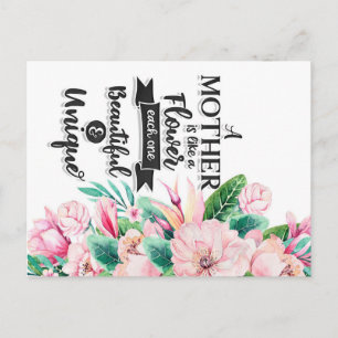 Postal Un regalo de madre es como una flor, regalo del Dí