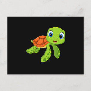 Postal Un regalo de tortuga de bebé de mar