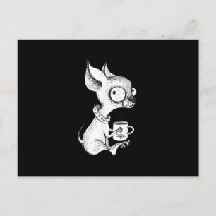 Postal Un regalo único de Chihuahua para amantes del café