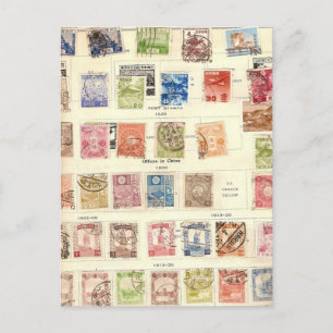 Postal Un rehén chino vintage