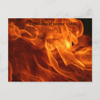 Postal un reto de honor - 1666