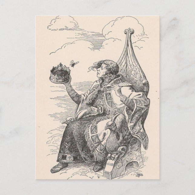 Postal Un rey (Anverso)