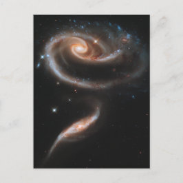 Postal Un rosa hecho de galaxias