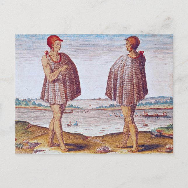 Postal Un sacerdote de Secoton en Virginia (Anverso)