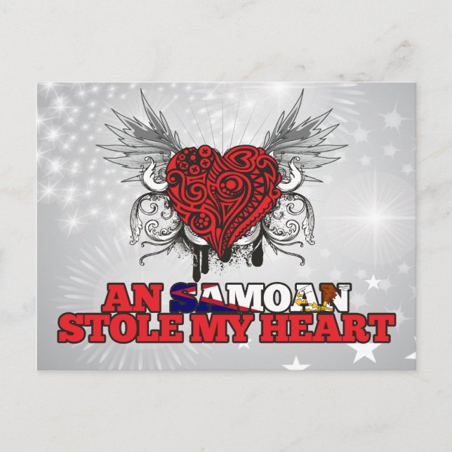 Postal Un samoano me robó el corazón (Anverso)