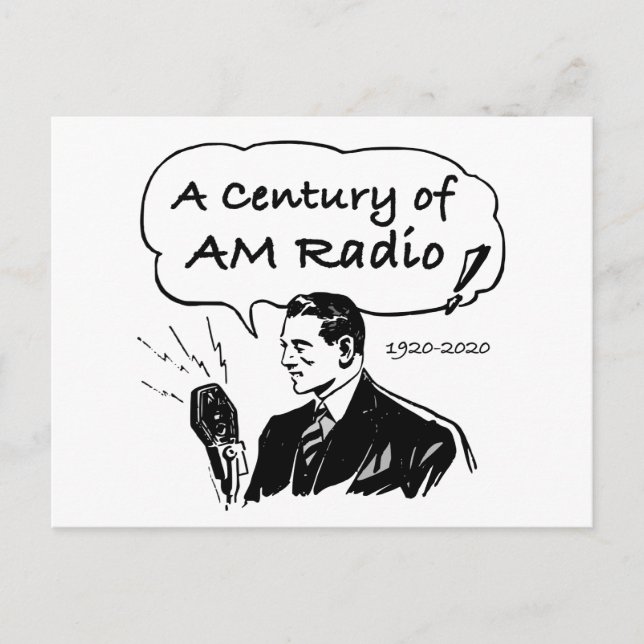 Postal Un siglo de emisiones de radio de AM (Anverso)