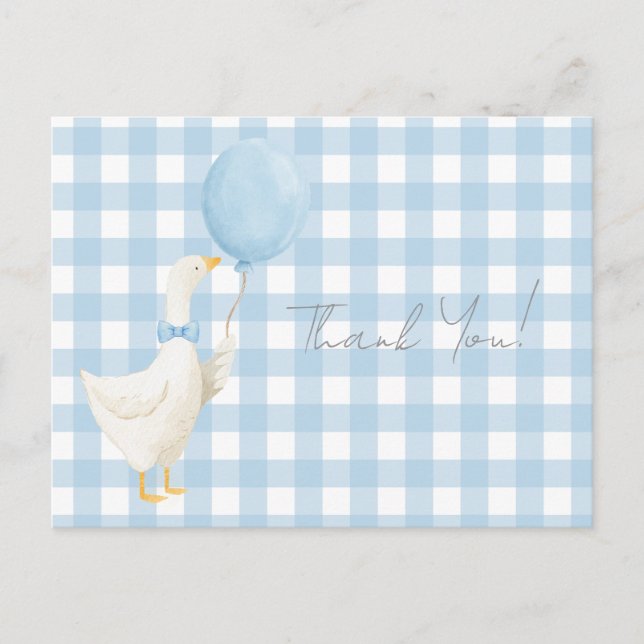 Postal Un Silly Goose cumpleaños 1º agradecimiento (Anverso)