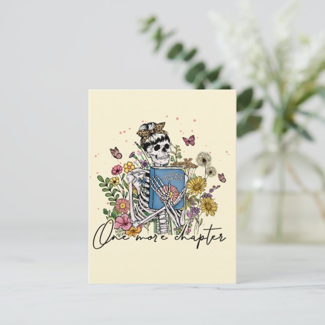 Postal Un Skeleton floral más de capítulo (Anverso de pie)